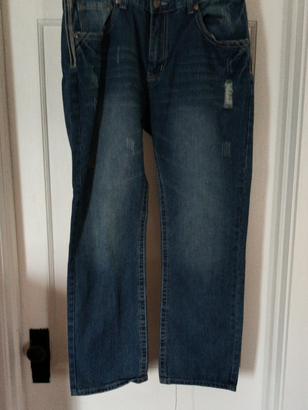 Men's Blue Denim Jeans - Classic Straight Fit
